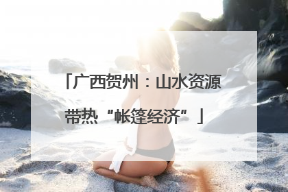 广西贺州：山水资源带热“帐篷经济”