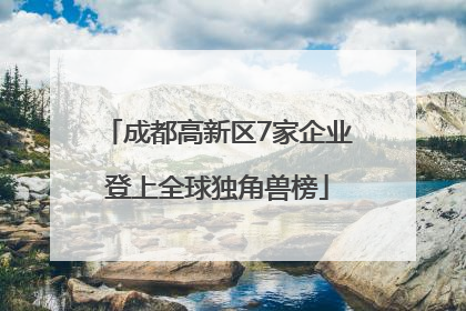 成都高新区7家企业登上全球独角兽榜