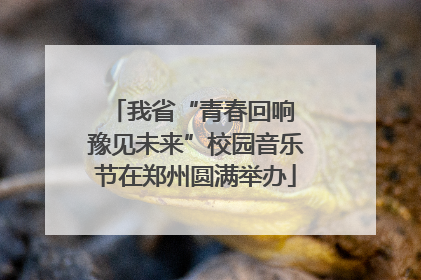 我省“青春回响 豫见未来”校园音乐节在郑州圆满举办