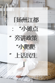扬州江都：“小摊点”旁讲政策 “小爬爬”上话民生