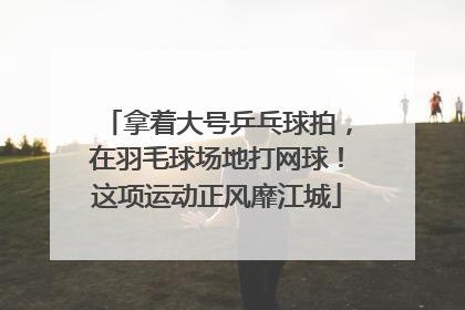 拿着大号乒乓球拍，在羽毛球场地打网球！这项运动正风靡江城