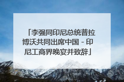 李强同印尼总统普拉博沃共同出席中国－印尼工商界晚宴并致辞