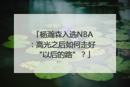 杨瀚森入选NBA：高光之后如何走好“以后的路”？