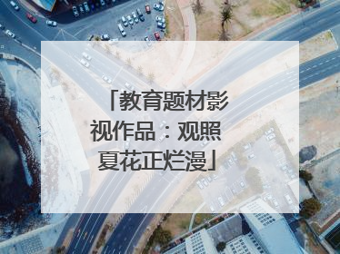 教育题材影视作品：观照夏花正烂漫