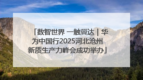 数智世界 一触冀达｜华为中国行2025河北沧州新质生产力峰会成功举办