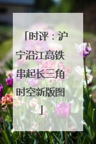 时评：沪宁沿江高铁串起长三角时空新版图