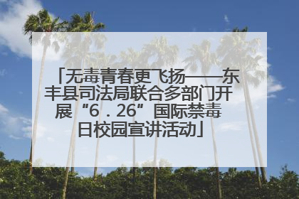 无毒青春更飞扬——东丰县司法局联合多部门开展“6．26”国际禁毒日校园宣讲活动