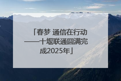 春梦 通信在行动——十堰联通圆满完成2025年