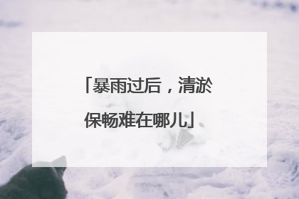 暴雨过后，清淤保畅难在哪儿