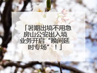 暑期出境不用急 房山公安出入境业务开启“晚间延时专场”！