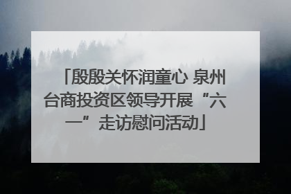 殷殷关怀润童心 泉州台商投资区领导开展“六一”走访慰问活动