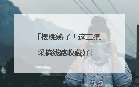 樱桃熟了！这三条采摘线路收藏好