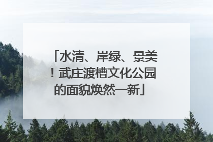 水清、岸绿、景美！武庄渡槽文化公园的面貌焕然一新