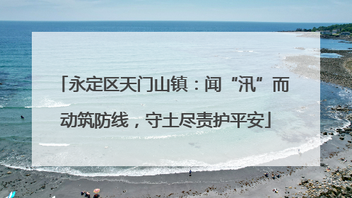 永定区天门山镇：闻“汛”而动筑防线，守土尽责护平安