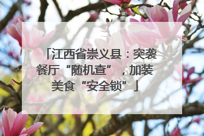 江西省崇义县：突袭餐厅“随机查”，加装美食“安全锁”