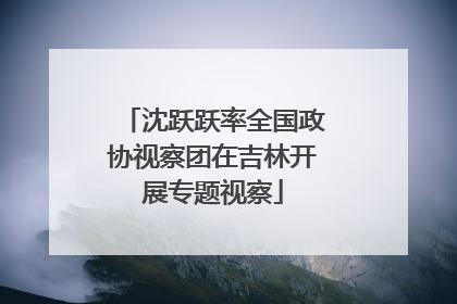 沈跃跃率全国政协视察团在吉林开展专题视察