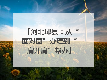河北邱县：从“面对面”办理到“肩并肩”帮办