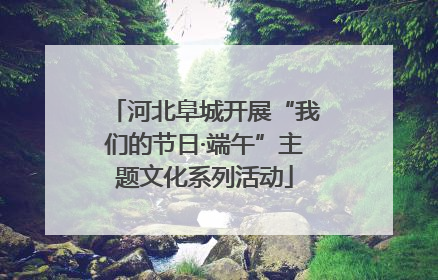 河北阜城开展“我们的节日·端午”主题文化系列活动