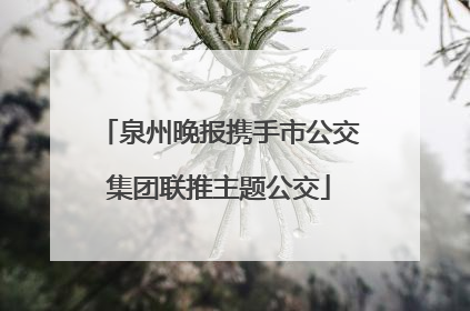 泉州晚报携手市公交集团联推主题公交