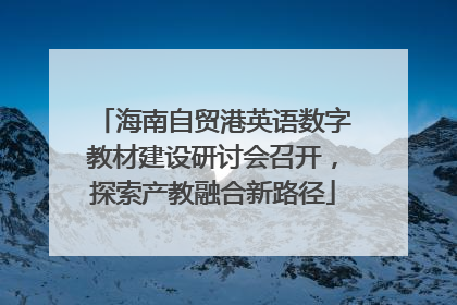海南自贸港英语数字教材建设研讨会召开，探索产教融合新路径