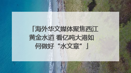 海外华文媒体聚焦西江黄金水道 看亿吨大港如何做好“水文章”