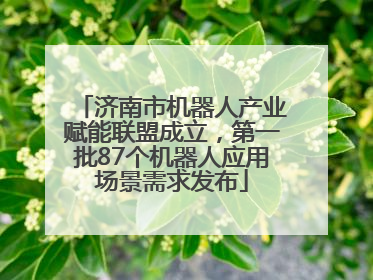济南市机器人产业赋能联盟成立，第一批87个机器人应用场景需求发布