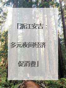 浙江安吉：多元夜间经济促消费