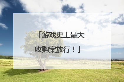 游戏史上最大收购案放行！