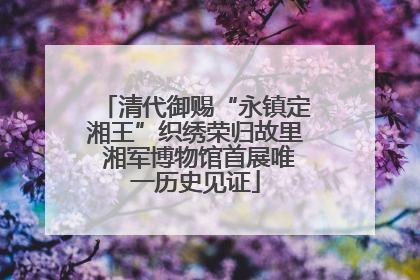 清代御赐“永镇定湘王”织绣荣归故里 湘军博物馆首展唯一历史见证