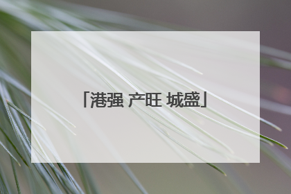 港强 产旺 城盛