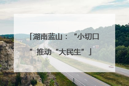 湖南蓝山：“小切口”推动“大民生”