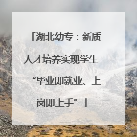 湖北幼专：新质人才培养实现学生“毕业即就业、上岗即上手”