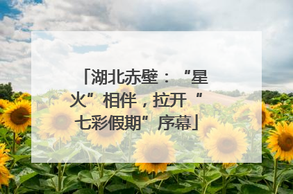 湖北赤壁：“星火”相伴，拉开“七彩假期”序幕