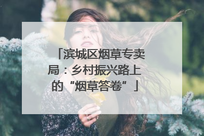 滨城区烟草专卖局：乡村振兴路上的“烟草答卷”
