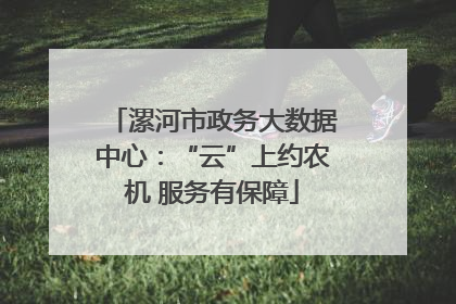 漯河市政务大数据中心：“云”上约农机 服务有保障