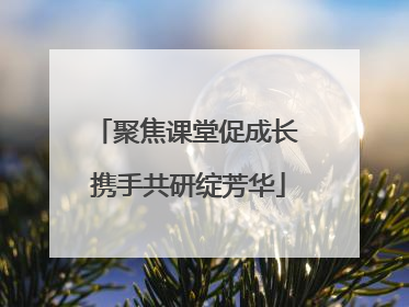 聚焦课堂促成长 携手共研绽芳华