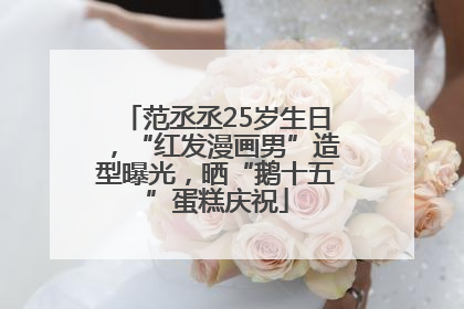 范丞丞25岁生日，“红发漫画男”造型曝光，晒“鹅十五”蛋糕庆祝
