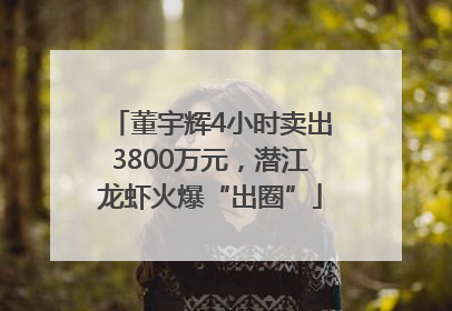 董宇辉4小时卖出3800万元，潜江龙虾火爆“出圈”