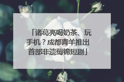 诸葛亮喝奶茶、玩手机？成都青羊推出首部非遗蜀锦短剧