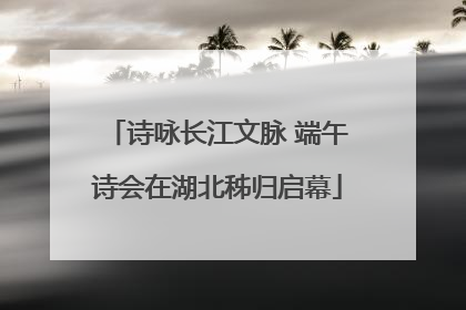 诗咏长江文脉 端午诗会在湖北秭归启幕