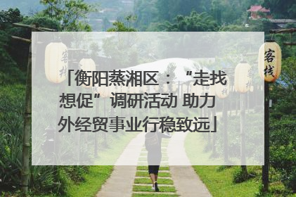 衡阳蒸湘区：“走找想促”调研活动 助力外经贸事业行稳致远