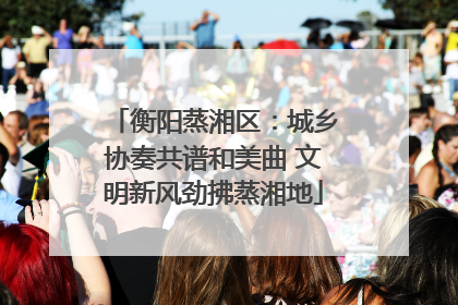 衡阳蒸湘区：城乡协奏共谱和美曲 文明新风劲拂蒸湘地