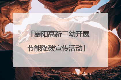 襄阳高新二幼开展节能降碳宣传活动