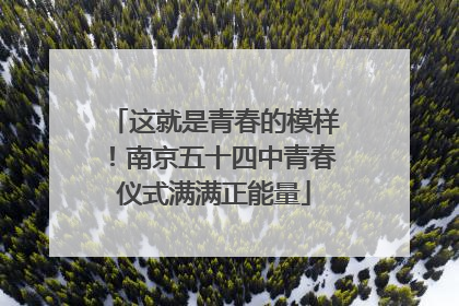 这就是青春的模样！南京五十四中青春仪式满满正能量