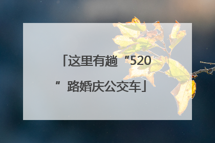 这里有趟“520”路婚庆公交车