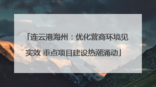 连云港海州：优化营商环境见实效 重点项目建设热潮涌动