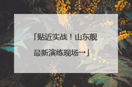 贴近实战！山东舰最新演练现场→