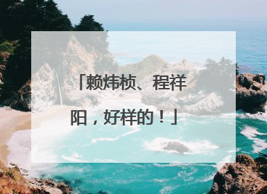 赖炜桢、程祥阳，好样的！