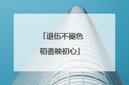 退伍不褪色 稻香映初心