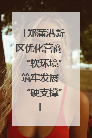 郑蒲港新区优化营商“软环境” 筑牢发展“硬支撑”